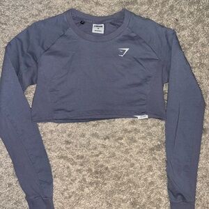Gymshark Women's Slate Long Sleeve Crop Top